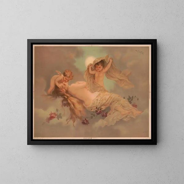 Droom van liefde - Joseph Hoover — ingelijst kunstwerk aan de muur