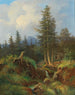 Landschap met beek en decoratieve figuren - Joseph Jonas — weergave van het kunstwerk