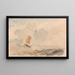 Een zeegezicht, ruwe zee met een vissersboot - Joseph Mallord William Turner — ingelijst kunstwerk aan de muur