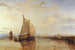 Dort of Dordrecht Het postschip van Dort dat uit Rotterdam komt, gestrande - Joseph Mallord William Turner — weergave van het kunstwerk