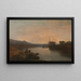 Château de Harlech vanaf de veerboot van Tygwyn, schemering van een zomerse avond - Joseph Mallord William Turner — ingelijst kunstwerk aan de muur