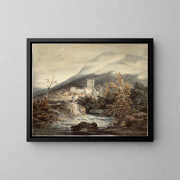 Abbaye de Llanthony, Monmouthshire - Joseph Mallord William Turner — ingelijst kunstwerk aan de muur