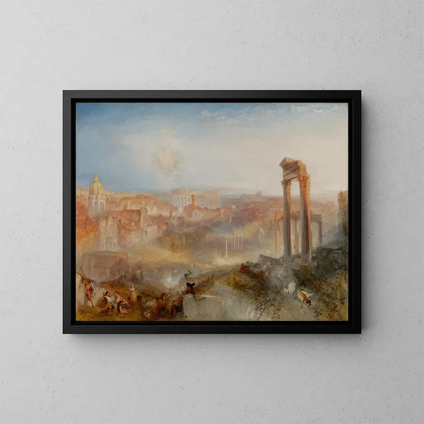 Rome modern, Campo Vaccino - Joseph Mallord William Turner — ingelijst kunstwerk aan de muur