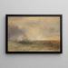 Storm op zee die breekt op een kustlijn - Joseph Mallord William Turner — ingelijst kunstwerk aan de muur