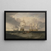 La Victoire revenant de Trafalgar en trois positions - Joseph Mallord William Turner — framed artwork on a wall