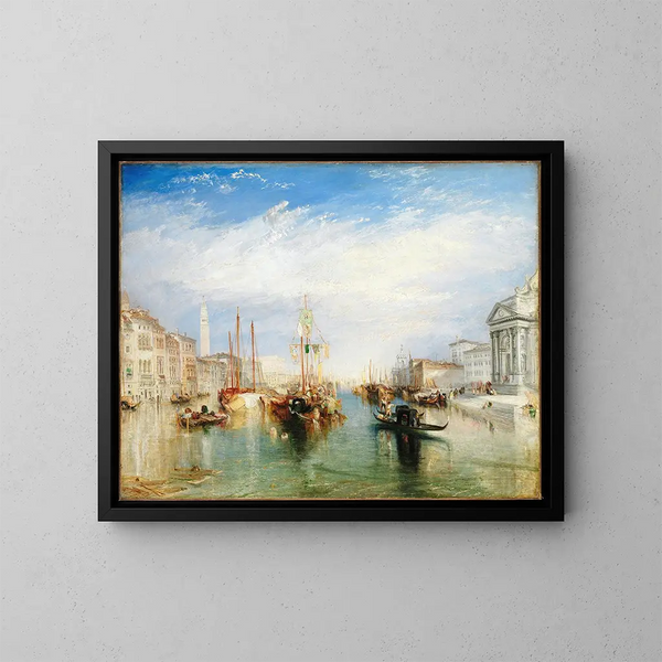 Venetië vanaf de poort van Madonna della Salute - Joseph Mallord William Turner — ingelijst kunstwerk aan de muur