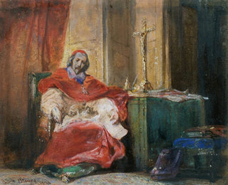 Kardinaal Richelieu - Joseph Nicolas Robert-Fleury — weergave van het kunstwerk