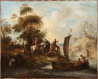 Jacht op de valk - Joseph Parrocel — weergave van het kunstwerk