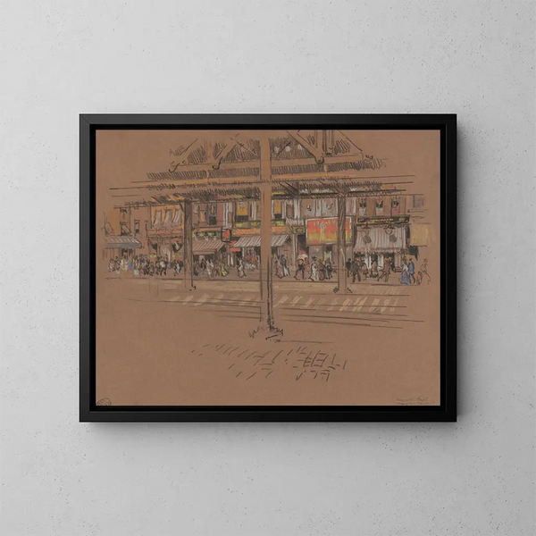 Avenue du Sixième - Joseph Pennell — ingelijst kunstwerk aan de muur
