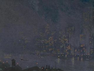 Joseph Pennell - Skyscrapers at night.webp