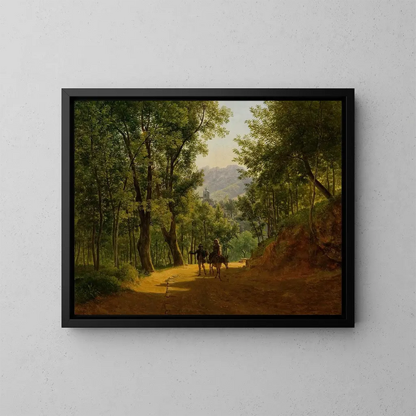 Italiaans landschap - Joseph Rebell — ingelijst kunstwerk aan de muur