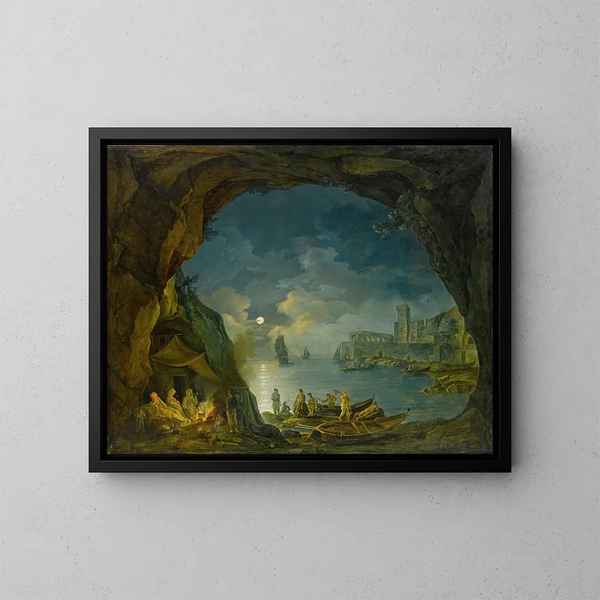Landschap met sterren in een mediterrane grot - Joseph Rebell — ingelijst kunstwerk aan de muur