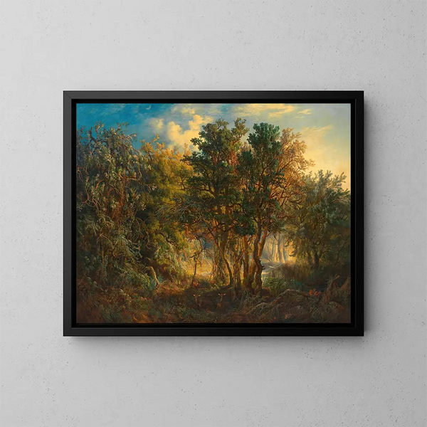 Australische tropische jungle - Joseph Selleny — ingelijst kunstwerk aan de muur