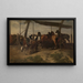 Paarden en ezels te huur - Joseph Stevens — ingelijst kunstwerk aan de muur