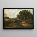 van een figuur op een pad door de bomen - Joseph Thors — ingelijst kunstwerk aan de muur