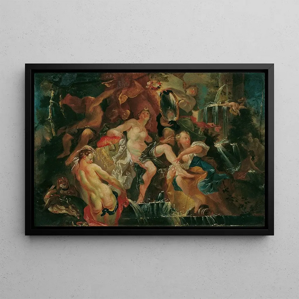 Joseph Winterhalder the younger - Das Bad der Diana Rckseite Die Erziehung des Bacchusknaben.webp