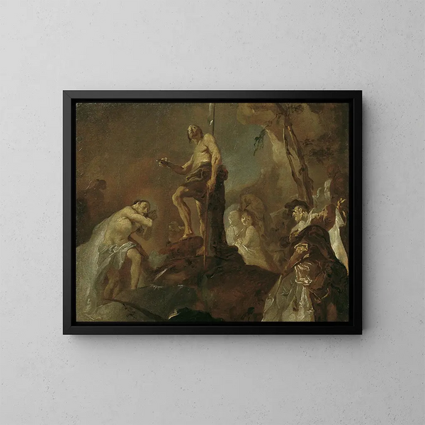 De Doop van Christus - Joseph Winterhalder de Jonge — ingelijst kunstwerk aan de muur