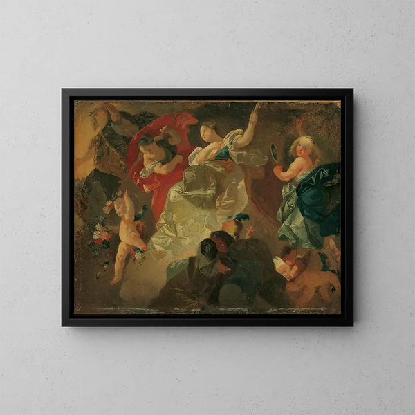 De deugden - Joseph Winterhalder de Jonge — ingelijst kunstwerk aan de muur