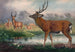 De Manchuriaanse hert - Joseph Wolf — weergave van het kunstwerk