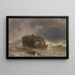 Bateau de foin dans la tempête - Joseph Wopfner — framed artwork on a wall