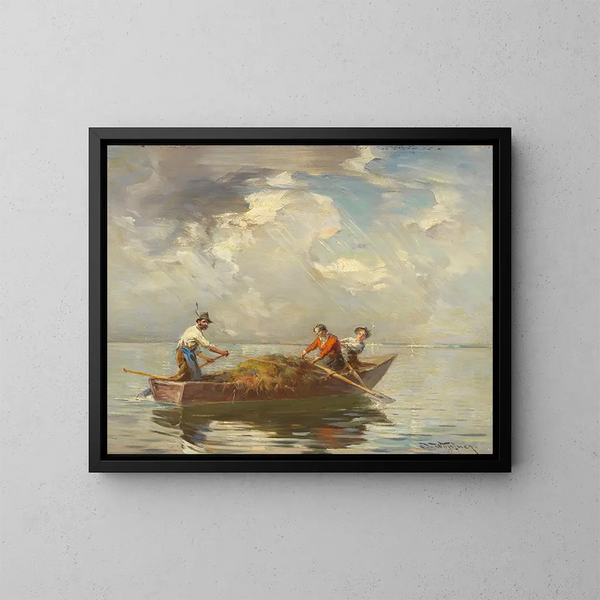 Motief van de Chiemsee - Joseph Wopfner — ingelijst kunstwerk aan de muur