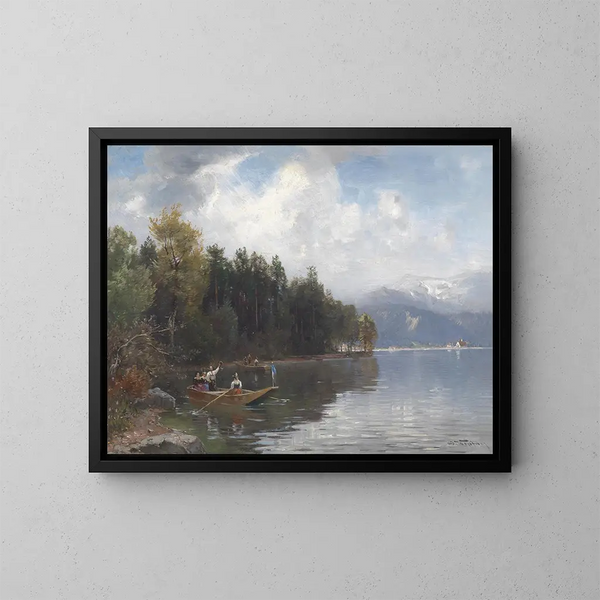 Deel aan de Walchensee - Joseph Wopfner — ingelijst kunstwerk aan de muur