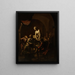 the Academy painting illuminated by lamps - Joseph Wright of Derby — framed artwork on a wall