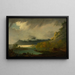 van Derwent Water met Skiddaw op de achtergrond - Joseph Wright de Derby — ingelijst kunstwerk aan de muur