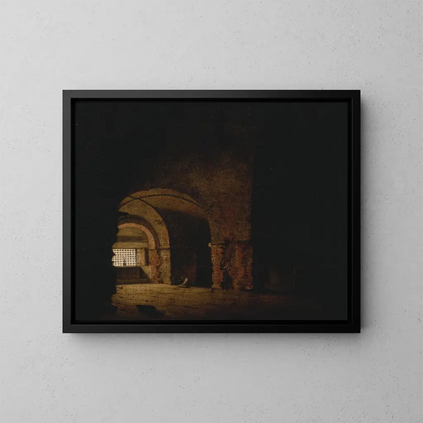 De gevangene - Joseph Wright de Derby — ingelijst kunstwerk aan de muur