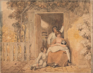 Joshua Cristall - Family Posed in Front of a Doorway.webp