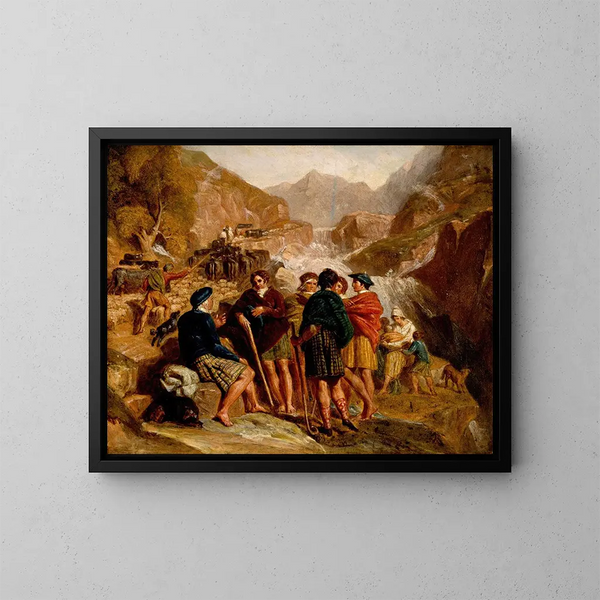 Consultatie van de Hooglanden - Joshua Cristall — ingelijst kunstwerk aan de muur