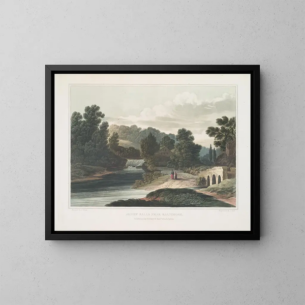 Jones Falls nabij Baltimore - Joshua Shaw — ingelijst kunstwerk aan de muur