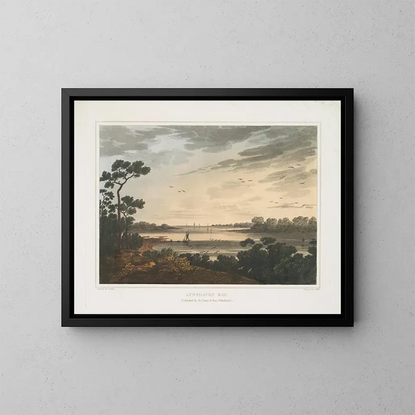 Baai van Lynnhaven, Virginia - Joshua Shaw — ingelijst kunstwerk aan de muur