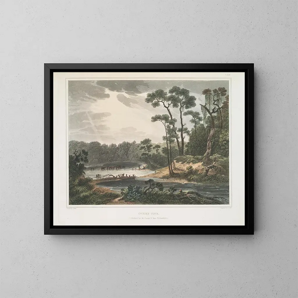 Cove aux huîtres, Virginia - Joshua Shaw — ingelijst kunstwerk aan de muur