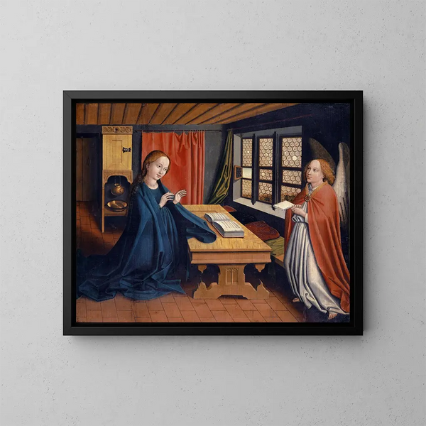 Annunciatie - Jost Haller — ingelijst kunstwerk aan de muur