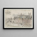 View of the Maastricht ramparts with the Onze-Lieve-Vrouwekerk in the background - Josua de Grave — framed artwork on a wall
