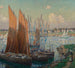 Zomer dag in de haven - Wilson Henry Irvine — weergave van het kunstwerk