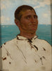 Man tegen de zee, Soedanees - Jozef Chelmonski — weergave van het kunstwerk