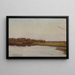 Village by the water's edge - Józef Chełmoński — framed artwork on a wall