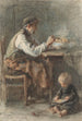 De schoenmaker - Jozef Israëls — weergave van het kunstwerk
