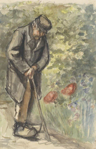 Jozef Israls - Oude man leunend op zijn stok.webp