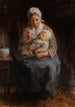 Sollicitude maternelle - Jozef Israëls — weergave van het kunstwerk