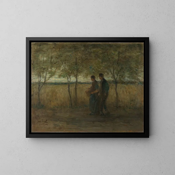 Terug naar huis - Jozef Israëls — ingelijst kunstwerk aan de muur