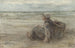 van Jongen meisje van visser op het strand - Jozef Israëls — weergave van het kunstwerk