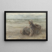 van Jongen meisje van visser op het strand - Jozef Israëls — ingelijst kunstwerk aan de muur