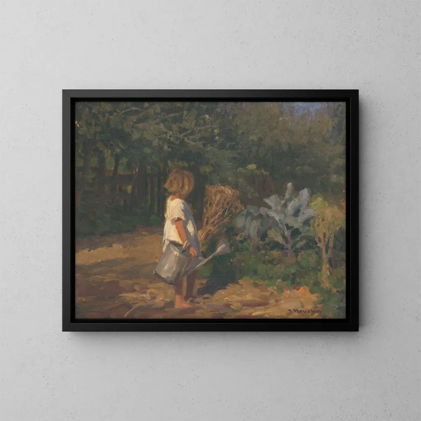 De duivel met een kruik - Jozef Teodor Mousson — ingelijst kunstwerk aan de muur