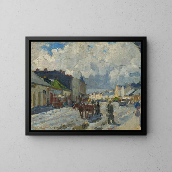 van Jozef Teodor Mousson's Straat in Michalovce — ingelijst kunstwerk aan de muur