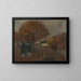 op de weg - Jozef Teodor Mousson — ingelijst kunstwerk aan de muur