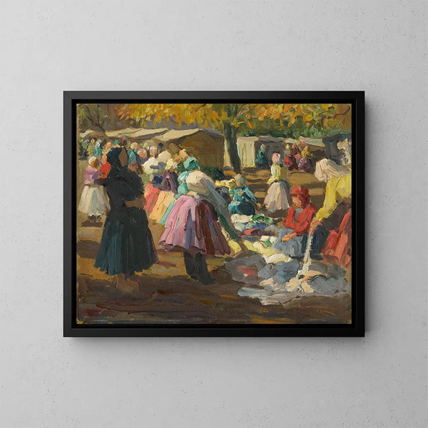 Prediking van de arts I - Jozef Teodor Mousson — ingelijst kunstwerk aan de muur