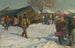In de winter op het dorp - Jozef Teodor Mousson — weergave van het kunstwerk